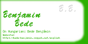 benjamin bede business card