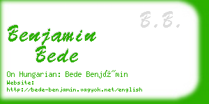 benjamin bede business card